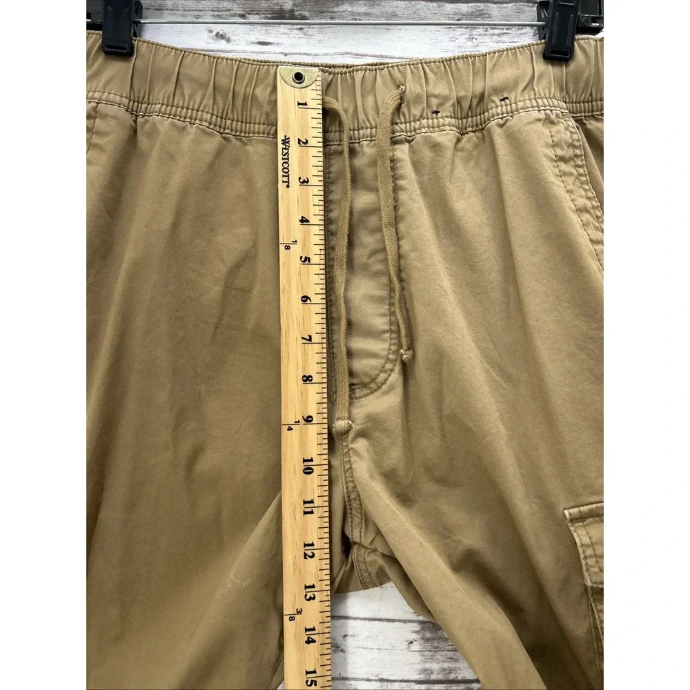 Hollister Slim Straight Fit Cargo Pants Men Large Tan Epic Flex 33x30 Utility